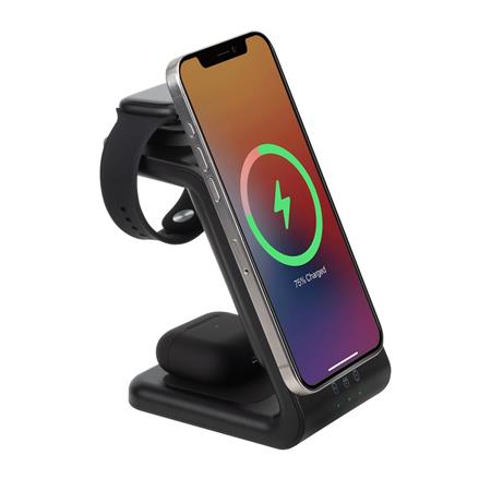 Töltőállomás, vezeték nélküli, mágneses, 5000mAh, RIVACASE "VA4917"