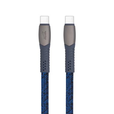 USB kábel, USB-C - USB-C, 1,2 m, RIVACASE "PS6105", kék
