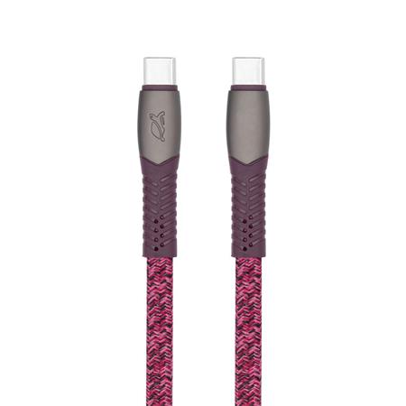 USB kábel, USB-C - USB-C, 1,2 m, RIVACASE "PS6105", piros