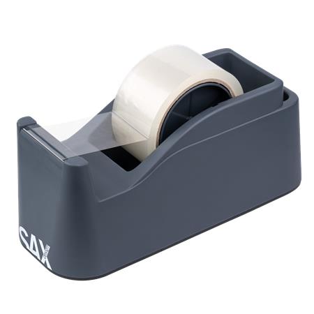Csomagolószalag adagoló, asztali, csomagolószalaggal, SAX "729", antracit szürke
