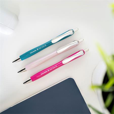 Golyóstoll, 0,7 mm, nyomógombos, SCHNEIDER "Slider Rave XB", magenta