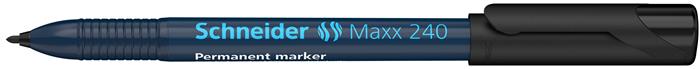 Alkoholos marker, 1-2 mm, kúpos, SCHNEIDER "Maxx 240", fekete