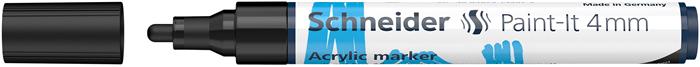 Dekormarker, akril, 4 mm, SCHNEIDER "Paint-It 320", fekete