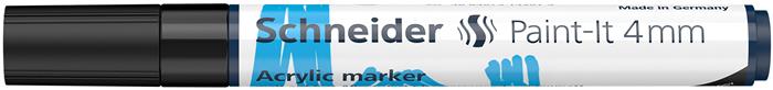 Dekormarker, akril, 4 mm, SCHNEIDER "Paint-It 320", fekete