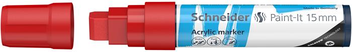 Dekormarker, akril, 15 mm, SCHNEIDER "Paint-It 330", piros
