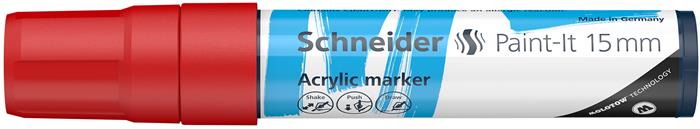 Dekormarker, akril, 15 mm, SCHNEIDER "Paint-It 330", piros