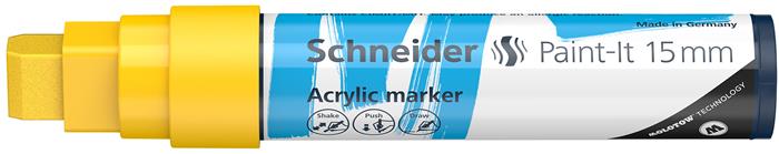 Dekormarker, akril, 15 mm, SCHNEIDER "Paint-It 330", sárga