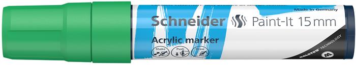 Dekormarker, akril, 15 mm, SCHNEIDER "Paint-It 330", zöld