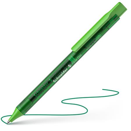 Zseléstoll, 0,4 mm, nyomógombos, SCHNEIDER "Fave Gel", zöld