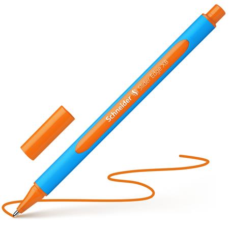 Golyóstoll, 0,7 mm, kupakos, SCHNEIDER "Slider Edge XB", narancssárga