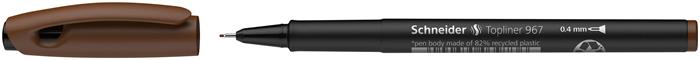Tűfilc, 0,4 mm, SCHNEIDER "Topliner 967", barna