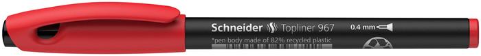 Tűfilc, 0,4 mm, SCHNEIDER "Topliner 967", piros