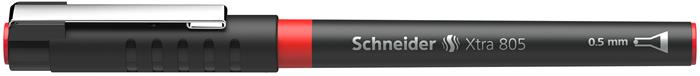 Rollertoll, 0,5 mm, tűhegyű, SCHNEIDER "XTRA 805", piros