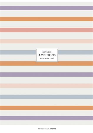 Füzet, tűzött, A4, kockás, 40 lap, SHKOLYARYK "Ambitions", vegyes