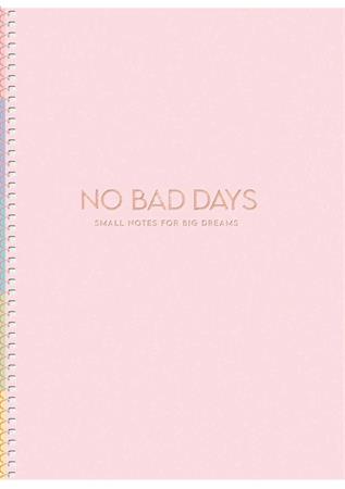 Spirálfüzet, B5, kockás, 80 lap, keményfedeles, SHKOLYARYK "No bad days", vegyes