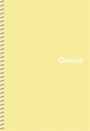 Spirálfüzet, A5, kockás, 80 lap, PP borító, SHKOLYARYK "Genius Pastel", vegyes