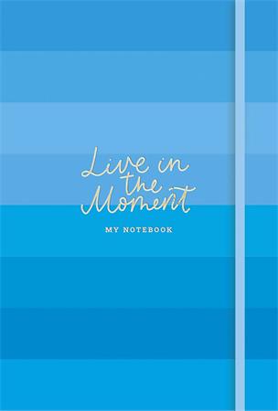 Jegyzetfüzet, A5, vonalas, sima, pontrácsos, 96 lap, keményfedeles, SHKOLYARYK "Live in the moment", vegyes minta
