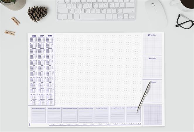 Könyökalátét, 595x410 mm, 3 éves és heti tervezővel, SIGEL