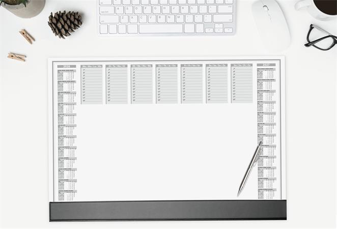 Könyökalátét, 595x410 mm, 2 éves és heti tervezővel, szamárfülvédővel, SIGEL "Office"