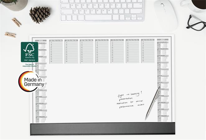 Könyökalátét, 595x410 mm, 2 éves és heti tervezővel, szamárfülvédővel, SIGEL "Office"