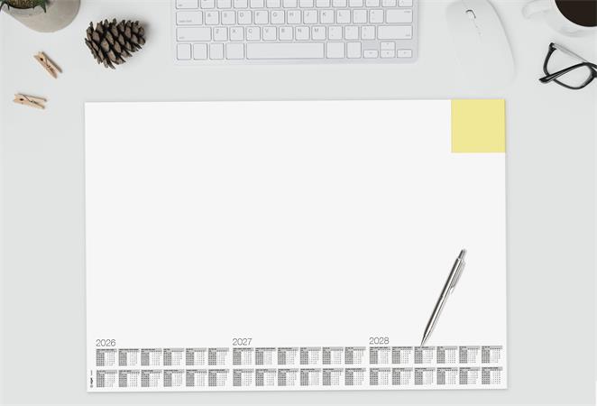 Könyökalátét, 595x410 mm, 3 éves és heti tervezővel, jegyzettömbbel, SIGEL "Memo"