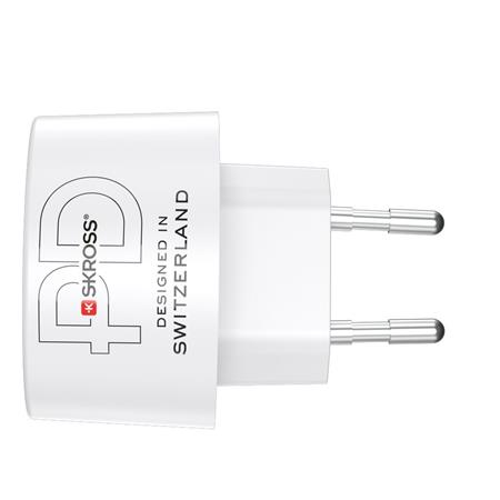 Hálózati töltő, 1xUSB-A, 1xUSB-C, PD, 65W, GaN, USB-C kábel, SKROSS