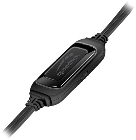 Fejhallgató, mikrofonnal, vezetékes, gaming, 3,5 mm jack, SPEEDLINK "Legatos", fekete-piros