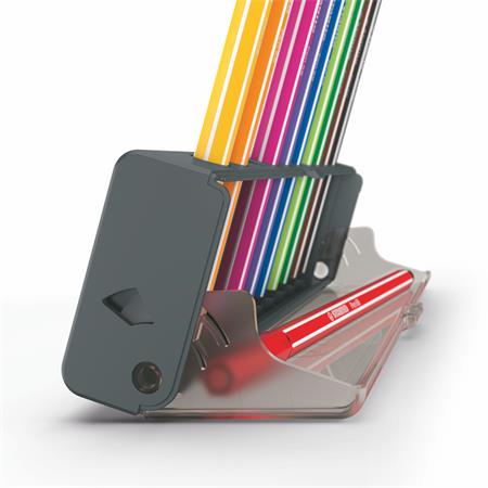 Filctoll készlet, 1 mm, STABILO "Pen 68", 10 db-os asztali készlet