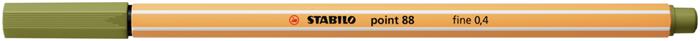 Tűfilc, 0,4 mm, STABILO "Point 88", sárzöld