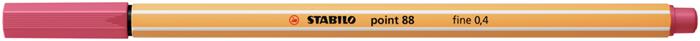 Tűfilc, 0,4 mm, STABILO "Point 88", eperpiros