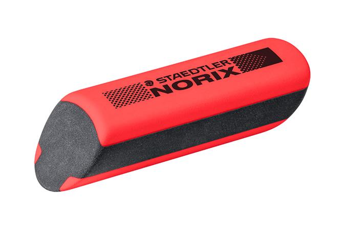 Grafitceruza készlet, hegyezővel, radírral, HB, STAEDTLER "Norix® 181", korall piros