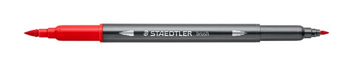 Ecsetirón készlet, 0,5-0,8/1,0-6,0 mm, kétvégű, STAEDTLER "3001", 18 szín