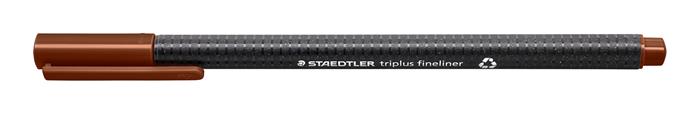 Tűfilc, 0,3 mm, STAEDTLER "Triplus 334", középbarna