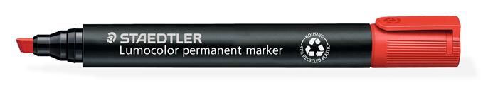 Alkoholos marker, 2-5 mm, vágott, STAEDTLER "Lumocolor® 350", piros