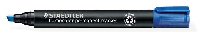 Alkoholos marker, 2-5 mm, vágott, STAEDTLER "Lumocolor® 350", kék