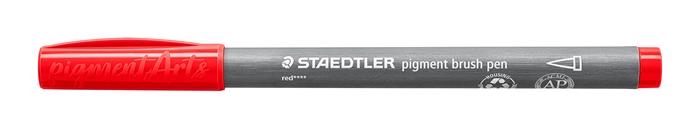 Ecsetirón készlet, STAEDTLER "Pigment brush 371", 12 különböző alapszín