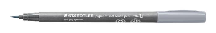 Ecsetirón készlet, STAEDTLER "Pigment 372", 6 különböző fekete és szürke árnyalat