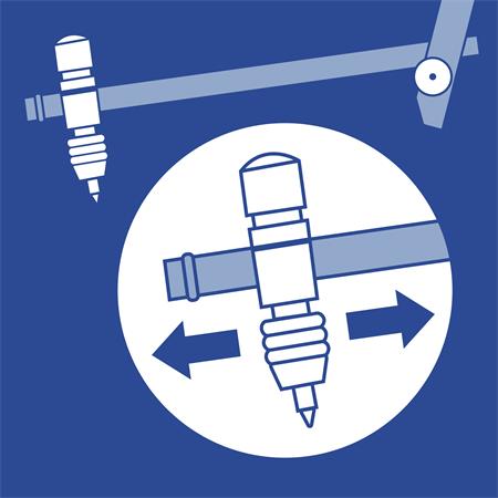Körző készlet, precíziós, 3 darabos, STAEDTLER "Mars® comfort 552"