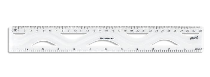 Vonalzó, műanyag, hajlítható, 30 cm, STAEDTLER "562 30"