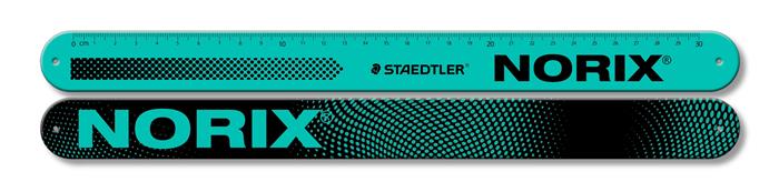 Vonalzó, rugalmas, csuklóra pattintható, 30 cm, STAEDTLER, "Norix® 565"