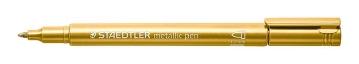 Dekormarker, 1-2 mm, kúpos, STAEDTLER "8323", arany