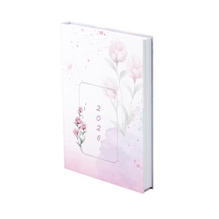 Naptár, tervező, B6, napi, TOPTIMER, "Joy", pünkösdi rózsa
