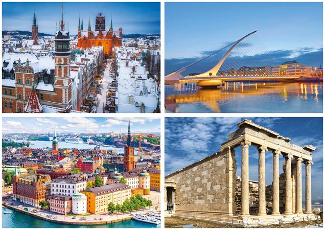 Naptár, fali, TOPTIMER, "Európa"