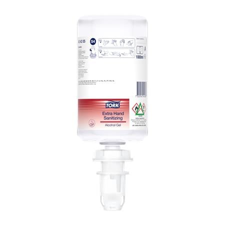 Kézfertőtlenítő gél, alkoholos, 1 l, S4 rendszer, TORK, átlátszó