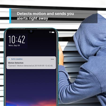 Biztonsági kamera, Wi-Fi vezeték nélküli, beltéri, éjjellátó, TP-LINK "Tapo C200"