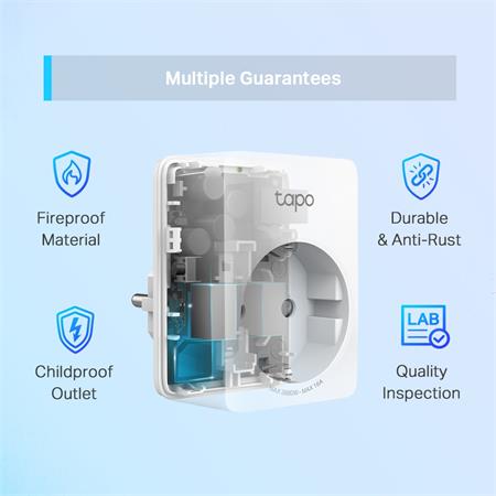Okos dugalj, Wi-Fi, fogyasztásmérő, TP-LINK, "Tapo P110"