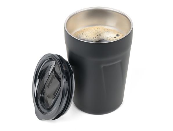 Termoszbögre, 300 ml, rozsdamentes acél, TROIKA "Cup-uccino", fekete