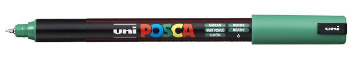 Dekormarker, 0,7 mm, UNI "Posca PC-1MR", zöld