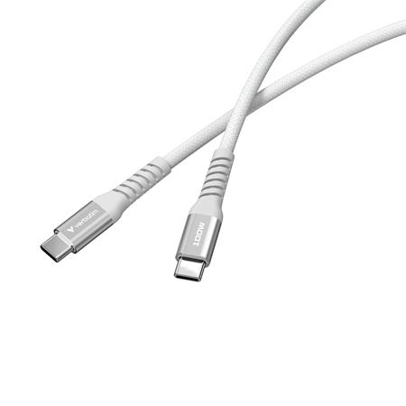 USB kábel, USB-C - USB-C, 1,2 m, 100W, mágneses, VERBATIM, szürke