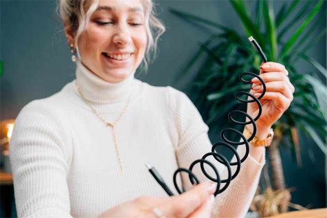 USB kábel, USB-C - USB-C, 1,2 m, 100W, mágneses, VERBATIM, fekete